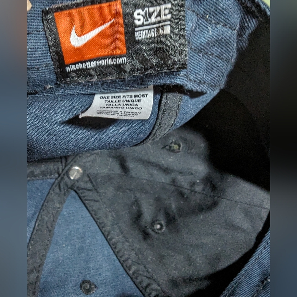 Nike hat ball cap adjustable back strap one size fits most Navy - Picture 7 of 12